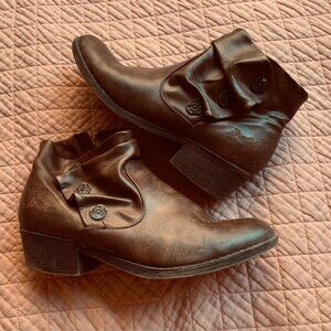Blowfish - 1-inch Heeled Ankle Boots in faux leather  - brown Size 8,5